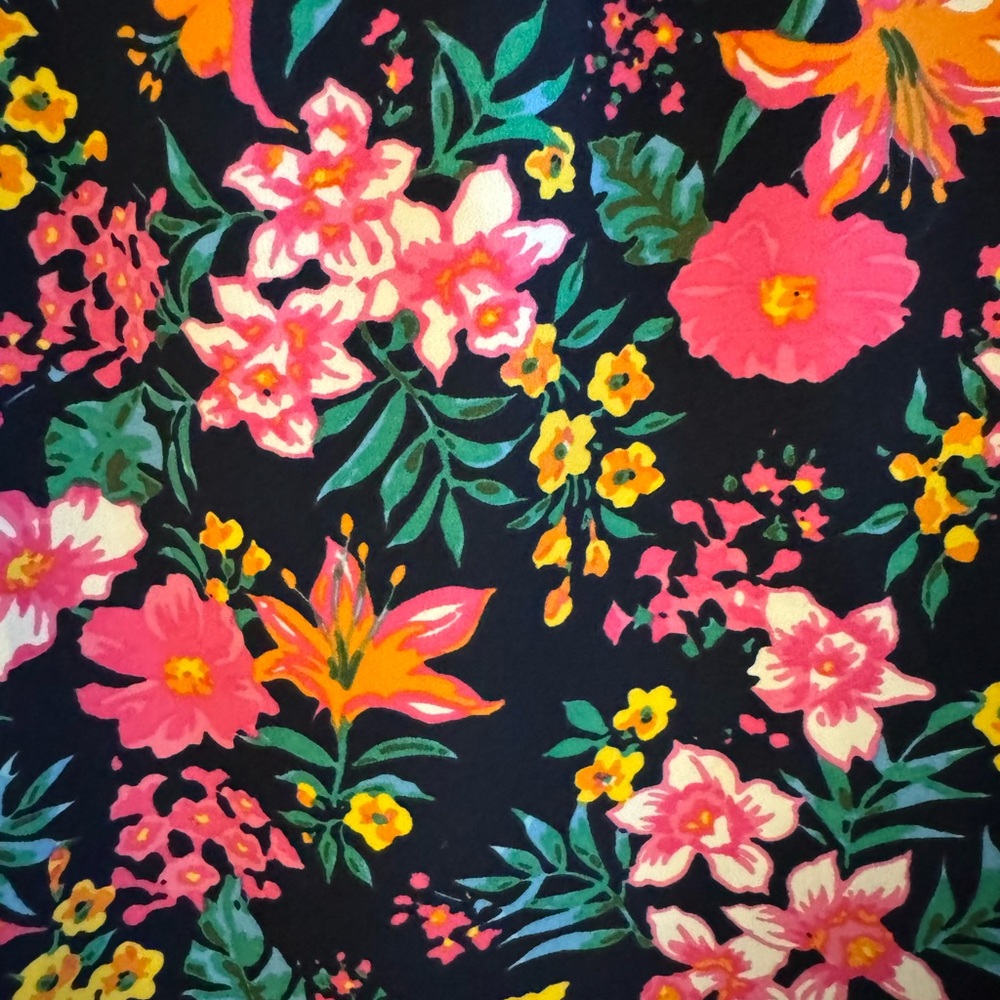 J. Crew Factory Floral Sleeveless Blouse - Navy and Pink - Picture 4 of 5